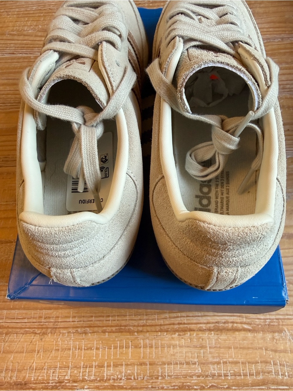 adidas Originals Samba Beige and Brown Suede Sneakers - Picture 3 of 9